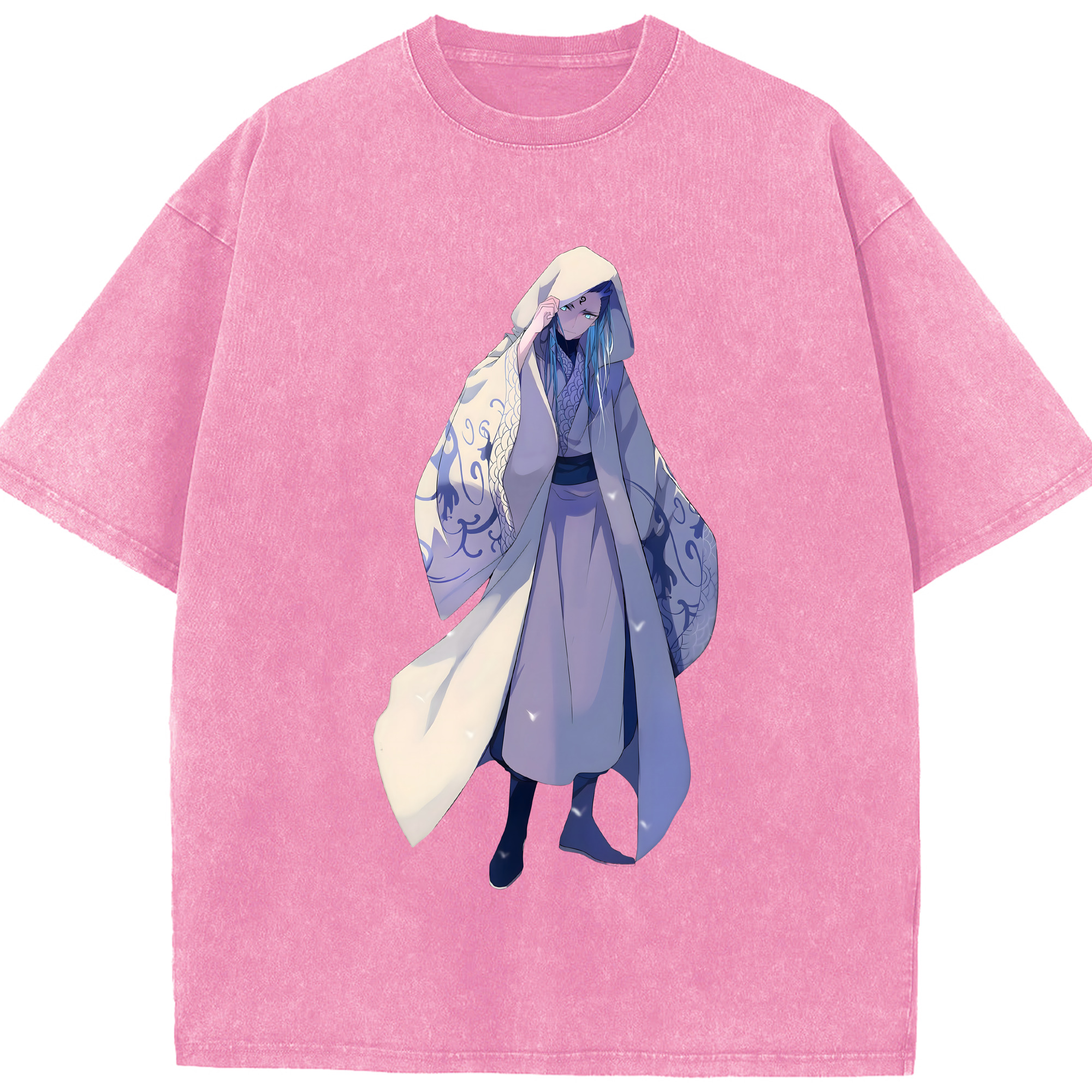 （画像用） Ne Zha 2 ナタ 魔童の大暴れ 綿100% ヴィンテージ風 半袖Tシャツ（フロントプリント）